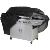 Darrahopens Home & Garden > BBQ > BBQs & Accessories Grill Cover BBQ Protective Tarpaulin Anti-UV Anti-water Anti-moisture with Storage Bag Black (170 x 61 x 117cm)