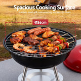 Darrahopens Home & Garden > BBQ > BBQs & Accessories Grillz Charcoal BBQ Grill Portable with Lid for Camping Outdoor