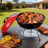 Darrahopens Home & Garden > BBQ > BBQs & Accessories Grillz Charcoal BBQ Grill Portable with Lid for Camping Outdoor