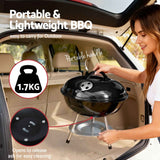 Darrahopens Home & Garden > BBQ > BBQs & Accessories Grillz Charcoal BBQ Grill Portable with Lid for Camping Outdoor