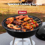 Darrahopens Home & Garden > BBQ > BBQs & Accessories Grillz Charcoal BBQ Grill Portable with Lid for Camping Outdoor