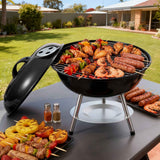 Darrahopens Home & Garden > BBQ > BBQs & Accessories Grillz Charcoal BBQ Grill Portable with Lid for Camping Outdoor