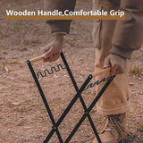 Darrahopens Home & Garden > BBQ > BBQs & Accessories Outdoor Portable Wooden Folding Garbage Rack Picnic Barbecue Plastic Bag Holder
