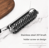 Darrahopens Home & Garden > BBQ > BBQs & Accessories Plastics Handle Heavy Duty BBQ Grill Brush - Stainless Steel Wire Cleaner with Scraper for Effortless Grate Cleaning
