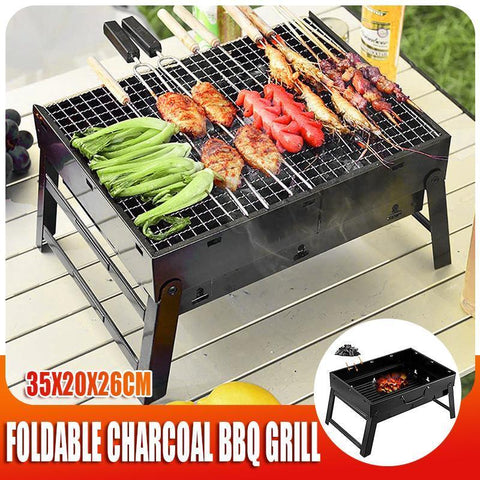 Darrahopens Home & Garden > BBQ > BBQs & Accessories Portable Foldable Charcoal BBQ Grill for Outdoor Camping Picnic and Hibachi Cooking