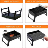 Darrahopens Home & Garden > BBQ > BBQs & Accessories Portable Foldable Charcoal BBQ Grill for Outdoor Camping Picnic and Hibachi Cooking