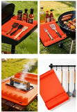 Darrahopens Home & Garden > BBQ > BBQs & Accessories Silicone BBQ Grill Mat - 8-Slot Mat with Drip Tray - Heat-Resistant and Dishwasher-Safe - 40x27 cm - Black