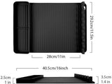 Darrahopens Home & Garden > BBQ > BBQs & Accessories Silicone BBQ Grill Mat - 8-Slot Mat with Drip Tray - Heat-Resistant and Dishwasher-Safe - 40x27 cm - Black