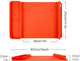Darrahopens Home & Garden > BBQ > BBQs & Accessories Silicone BBQ Grill Mat - 8-Slot Mat with Drip Tray - Heat-Resistant and Dishwasher-Safe - 40x27 cm - Orange