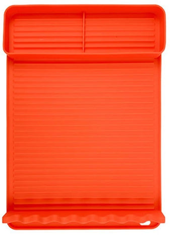 Darrahopens Home & Garden > BBQ > BBQs & Accessories Silicone BBQ Grill Mat - 8-Slot Mat with Drip Tray - Heat-Resistant and Dishwasher-Safe - 40x27 cm - Orange