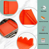 Darrahopens Home & Garden > BBQ > BBQs & Accessories Silicone BBQ Grill Mat - 8-Slot Mat with Drip Tray - Heat-Resistant and Dishwasher-Safe - 40x27 cm - Orange