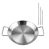 Darrahopens Home & Garden > BBQ > BBQs & Accessories Stainless Steel BBQ Rotisserie Pan Kit Accessories with 3 Removable Iron Skewers