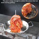 Darrahopens Home & Garden > BBQ > BBQs & Accessories Stainless Steel BBQ Rotisserie Pan Kit Accessories with 3 Removable Iron Skewers