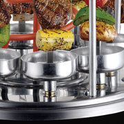 Darrahopens Home & Garden > BBQ > BBQs & Accessories Versatile Indoor Vertical Rotisserie Grill with 360° Rotating Skewers for Smokeless Home BBQ Parties and Everyday Family Cooking Adventures (Silver) In Australia - Darrahopens