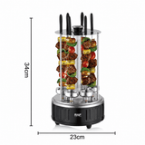 Darrahopens Home & Garden > BBQ > BBQs & Accessories Versatile Vertical Rotating Electric Grill Skewer Machine for Even Cooking and Delicious Homemade Kebabs, Perfect for Family Dinners and Small Gatherings with Friends (Silver) In Australia - Darrahopens
