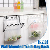 Darrahopens Home & Garden > BBQ > BBQs & Accessories Wall Hanging Garbage Bag Shelf Hook Kitchen Storage Plastic Bag Hanger Rack Trash Bin
