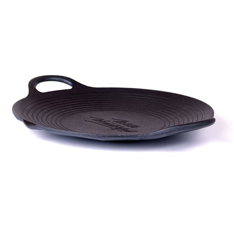 Darrahopens Home & Garden > BBQ Cast Iron 36cm Korean Japanese BBQ Barbecue Grill Pan Plate Round Griddle Plate Indoor outdoor
