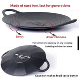 Darrahopens Home & Garden > BBQ Cast Iron 36cm Korean Japanese BBQ Barbecue Grill Pan Plate Round Griddle Plate Indoor outdoor