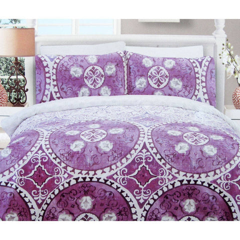 Darrahopens Home & Garden > Bedding 225TC Kasbah Mandala Cotton Rich Easy Care Quilt Cover Set Queen
