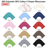 Darrahopens Home & Garden > Bedding 280TC Polyester Cotton V Shape Pillowcase Pink