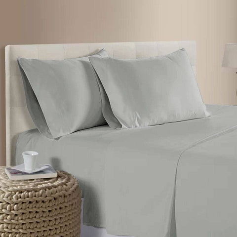 Darrahopens Home & Garden > Bedding 400TC Bamboo Cotton Sheet Set Silver Queen