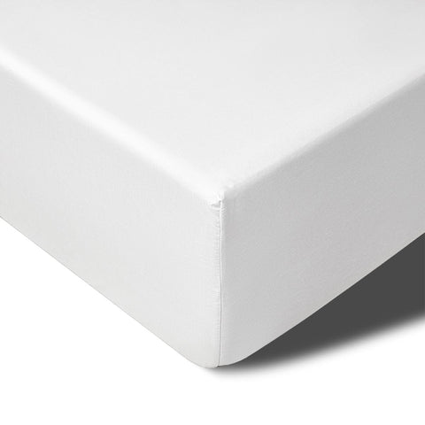 Darrahopens Home & Garden > Bedding Accessorize 400TC White Bamboo Cotton Mega / Super Fitted Sheet 50cm Wall Queen
