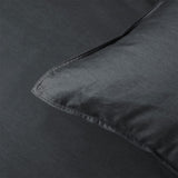 Darrahopens Home & Garden > Bedding Accessorize Charcoal 400TC Charcoal Bamboo Cotton Double Stitched Quilt Cover Set Queen