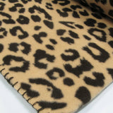 Darrahopens Home & Garden > Bedding Aerial Printed Fleece Throw Rug 130 x 150 cm Brown Leopard