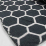 Darrahopens Home & Garden > Bedding Aerial Printed Fleece Throw Rug 130 x 150 cm Charcoal Honeycomb