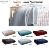 Darrahopens Home & Garden > Bedding Ardor Lucia Luxury Push Blanket Navy Super King