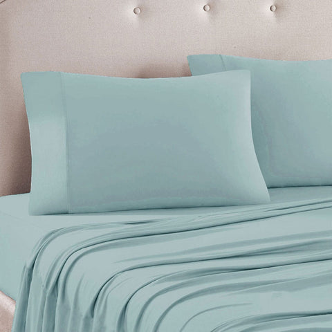 Darrahopens Home & Garden > Bedding Art Terrace Microfiber Sheet Set King 33cm Wall Ice Blue