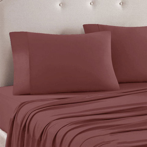 Darrahopens Home & Garden > Bedding Art Terrace Microfiber Sheet Set Queen 33cm Wall Rosewood