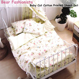 Darrahopens Home & Garden > Bedding Bear Fashionista Baby 100% Cotton Printed Sheet Set Cot Size