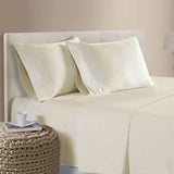 Darrahopens Home & Garden > Bedding > Bed Sheets 400TC 100% Cotton Sateen Premium Sheet Set 40cm Wall Cream Queen
