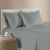Darrahopens Home & Garden > Bedding > Bed Sheets 400TC 100% Cotton Sateen Premium Sheet Set 40cm Wall Grey Queen