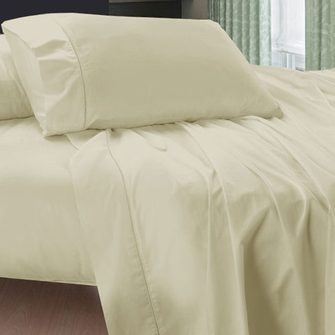 Darrahopens Home & Garden > Bedding > Bed Sheets 400TC Egyptian Cotton Sheet Set Cream SUPER KING