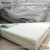 Darrahopens Home & Garden > Bedding > Bed Sheets 4PCS Lock Sheet Holders, Heavy Duty Fitted Sheet Straps, White