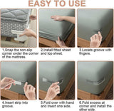 Darrahopens Home & Garden > Bedding > Bed Sheets 4PCS Lock Sheet Holders, Heavy Duty Fitted Sheet Straps, White