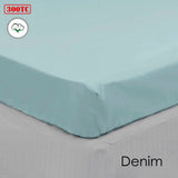 Darrahopens Home & Garden > Bedding > Bed Sheets Algodon 300TC Cotton Fitted Sheet Long Single Size Denim