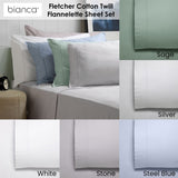 Darrahopens Home & Garden > Bedding > Bed Sheets Bianca Fletcher Flannelette Cotton Sheet Set White King
