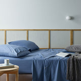 Darrahopens Home & Garden > Bedding > Bed Sheets Bianca Natural Sleep Recycled Cotton and Bamboo Sheet Set Blue Split King