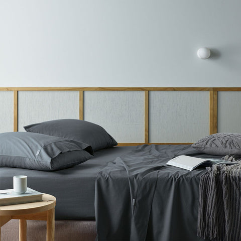 Darrahopens Home & Garden > Bedding > Bed Sheets Bianca Natural Sleep Recycled Cotton and Bamboo Sheet Set Charcoal Double