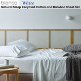 Darrahopens Home & Garden > Bedding > Bed Sheets Bianca Natural Sleep Recycled Cotton and Bamboo Sheet Set White Double