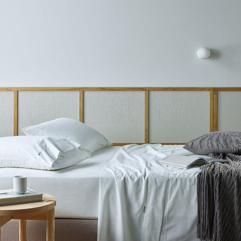 Darrahopens Home & Garden > Bedding > Bed Sheets Bianca Natural Sleep Recycled Cotton and Bamboo Sheet Set White Double