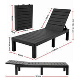 Darrahopens Home & Garden > Bedding > Bed Sheets Gardeon Sun Lounge Outdoor Folding Recliner Patio Pool Beach Chair Slatted Black In Australia - Darrahopens