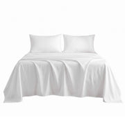 Darrahopens Home & Garden > Bedding > Bed Sheets Giselle Queen 500TC Cotton 4Pcs Sheet Set with 40cm Extra Deep Pocket for Thick Mattresses Sateen Weave for Sweaty Nights White In Australia - Darrahopens