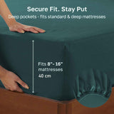 Darrahopens Home & Garden > Bedding > Bed Sheets Hotel Quality Fitted sheets - 2 Piece Fitted sheets  -Breathable Bedding - Wrinkle, Fade, Stain Resistant- 26inch/40cm Deep Pocket Fitted Bed Sheet-Wrinkle and Fade Resistant,(Biscay blue,Super King)