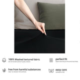 Darrahopens Home & Garden > Bedding > Bed Sheets Hotel Quality Fitted sheets - 2 Piece Fitted sheets  -Breathable Bedding - Wrinkle, Fade, Stain Resistant- 26inch/40cm Deep Pocket Fitted Bed Sheet-Wrinkle and Fade Resistant,(Black,King Single)