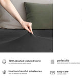 Darrahopens Home & Garden > Bedding > Bed Sheets Hotel Quality Fitted sheets - 2 Piece Fitted sheets  -Breathable Bedding - Wrinkle, Fade, Stain Resistant- 26inch/40cm Deep Pocket Fitted Bed Sheet-Wrinkle and Fade Resistant,(Dark gray,Queen)