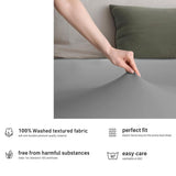 Darrahopens Home & Garden > Bedding > Bed Sheets Hotel Quality Fitted sheets - 2 Piece Fitted sheets  -Breathable Bedding - Wrinkle, Fade, Stain Resistant- 26inch/40cm Deep Pocket Fitted Bed Sheet-Wrinkle and Fade Resistant,(Grey,Double)